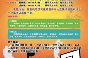 报名篮球训练班优惠政策